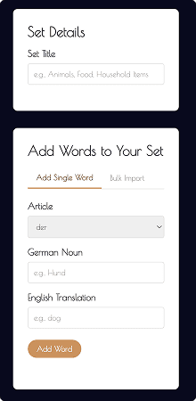 Create Your Own Sets